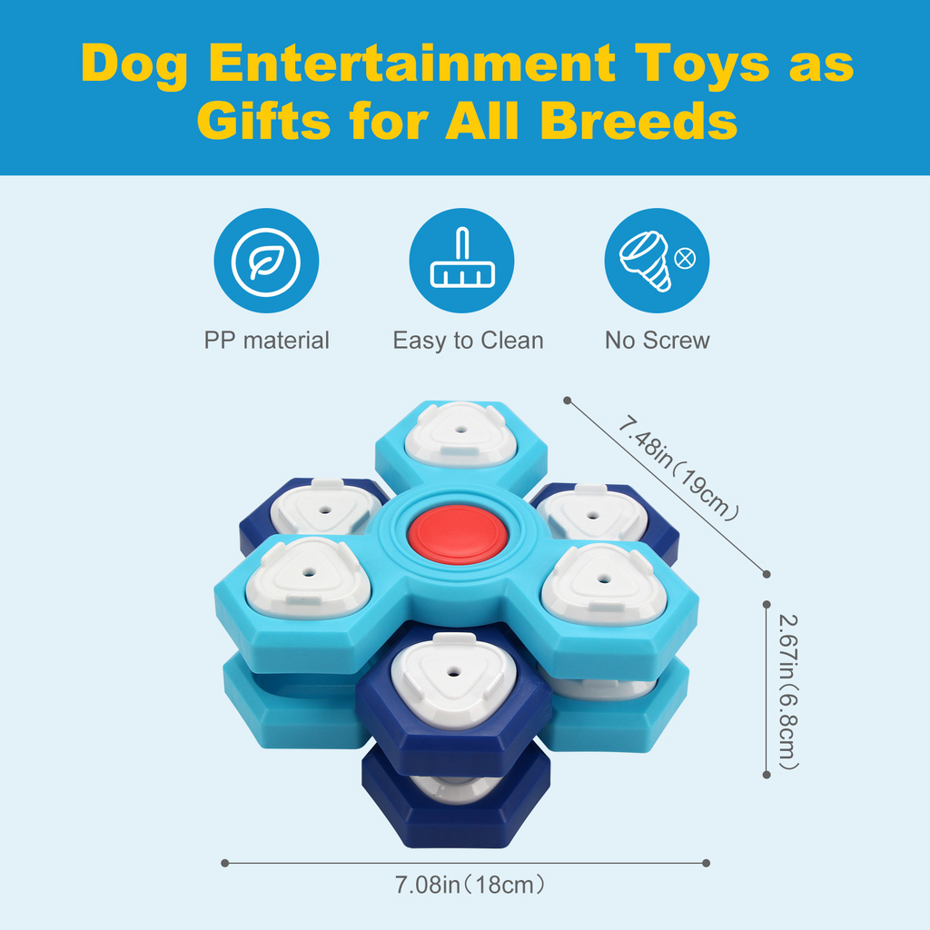 Smart Dog Puzzle Feeder Toy - Adjustable Difficulty Levels 1 to 4
