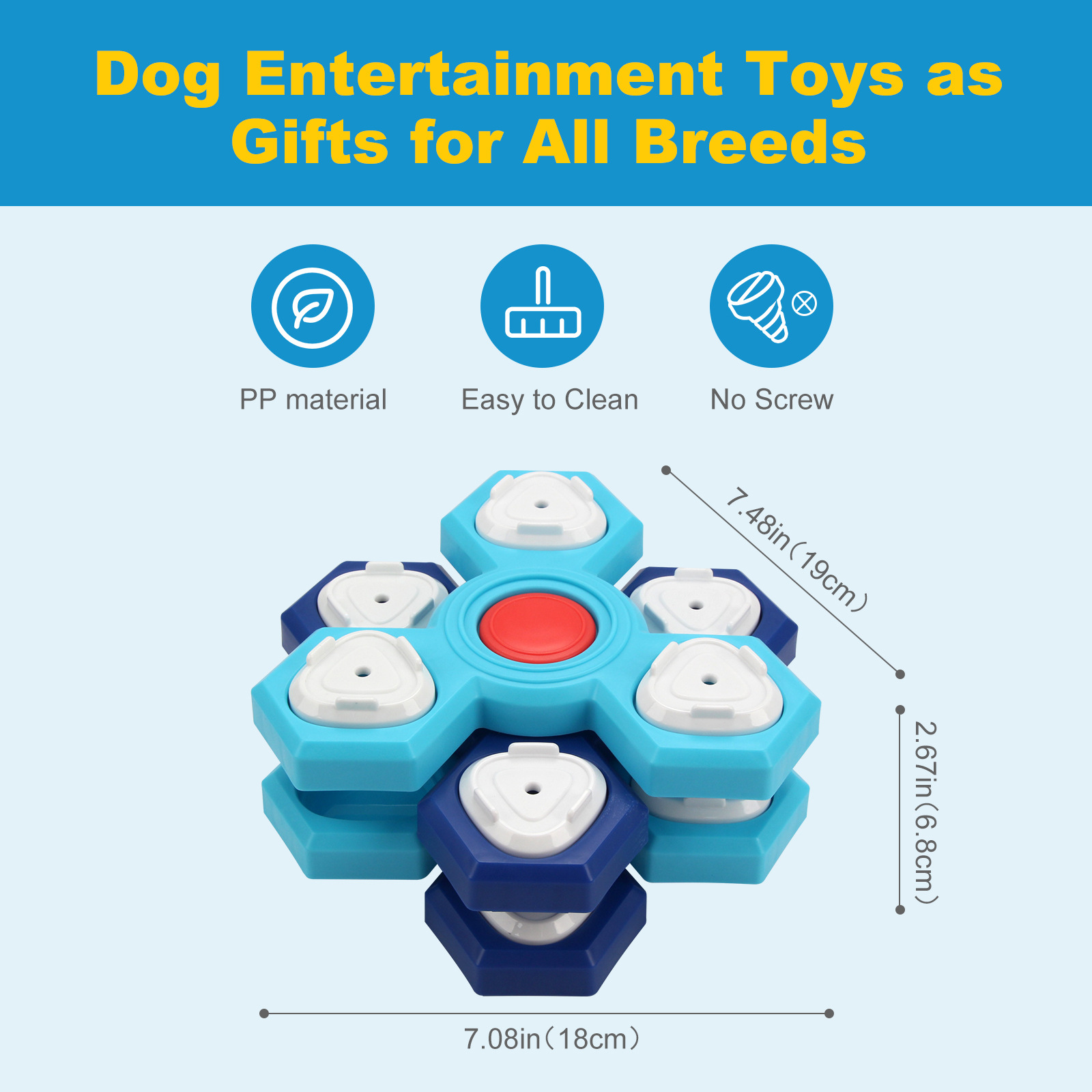 Smart Dog Puzzle Feeder Toy - Adjustable Difficulty Levels 1 to 4
