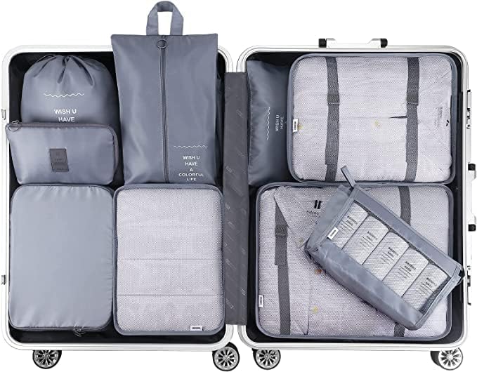 8-Piece Cube Travel Luggage Organizer Set
