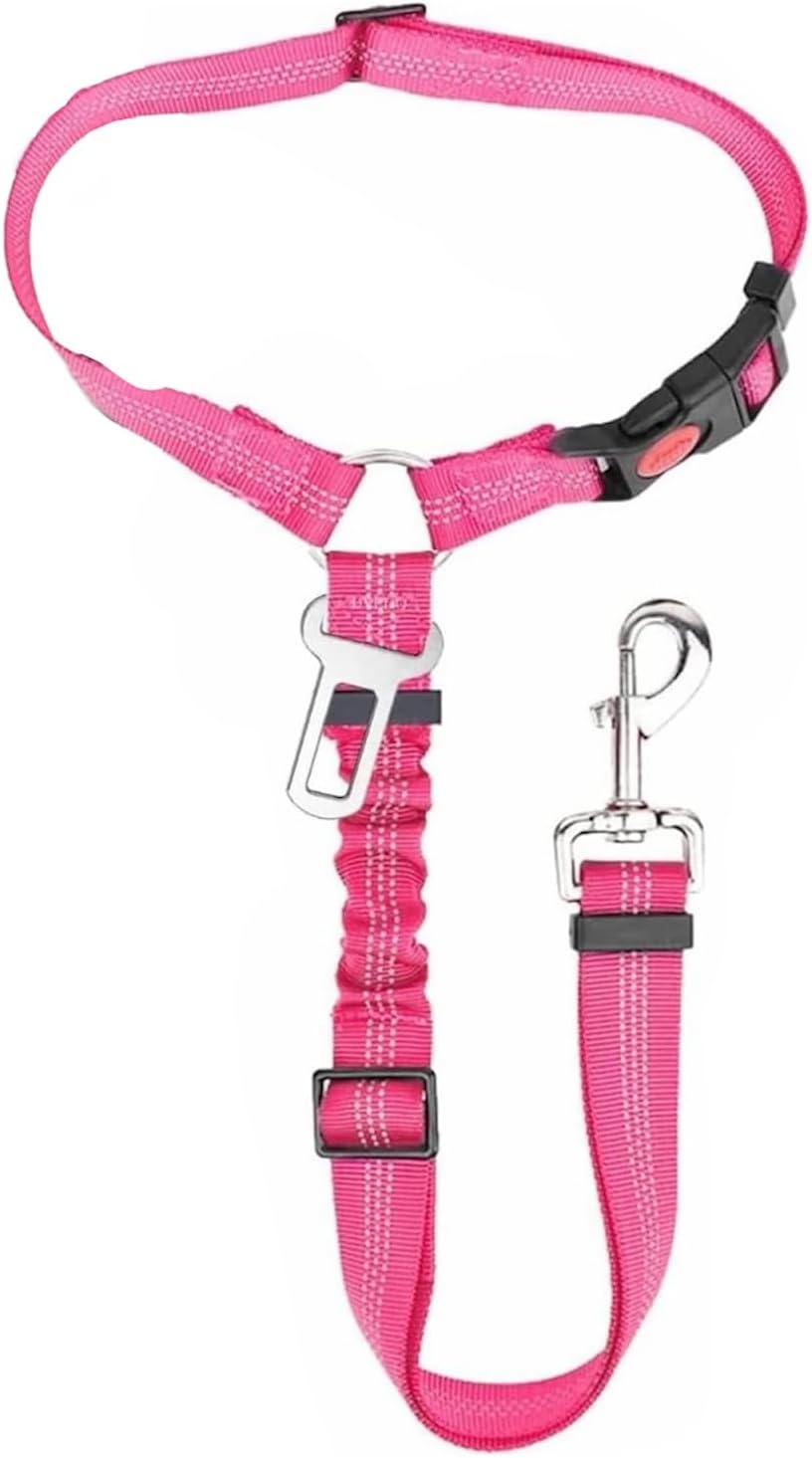 2 in 1 Dog Car Seatbelts with Anti-Shock Elastic Bungee Buffer