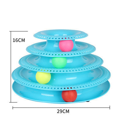 4-Tier Feline Fun Puzzle Tower