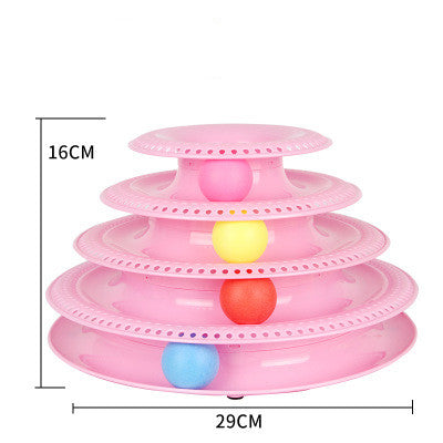 4-Tier Feline Fun Puzzle Tower
