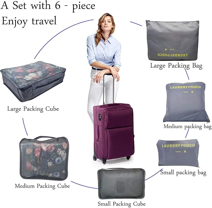 6-Piece Packing Cubes Set