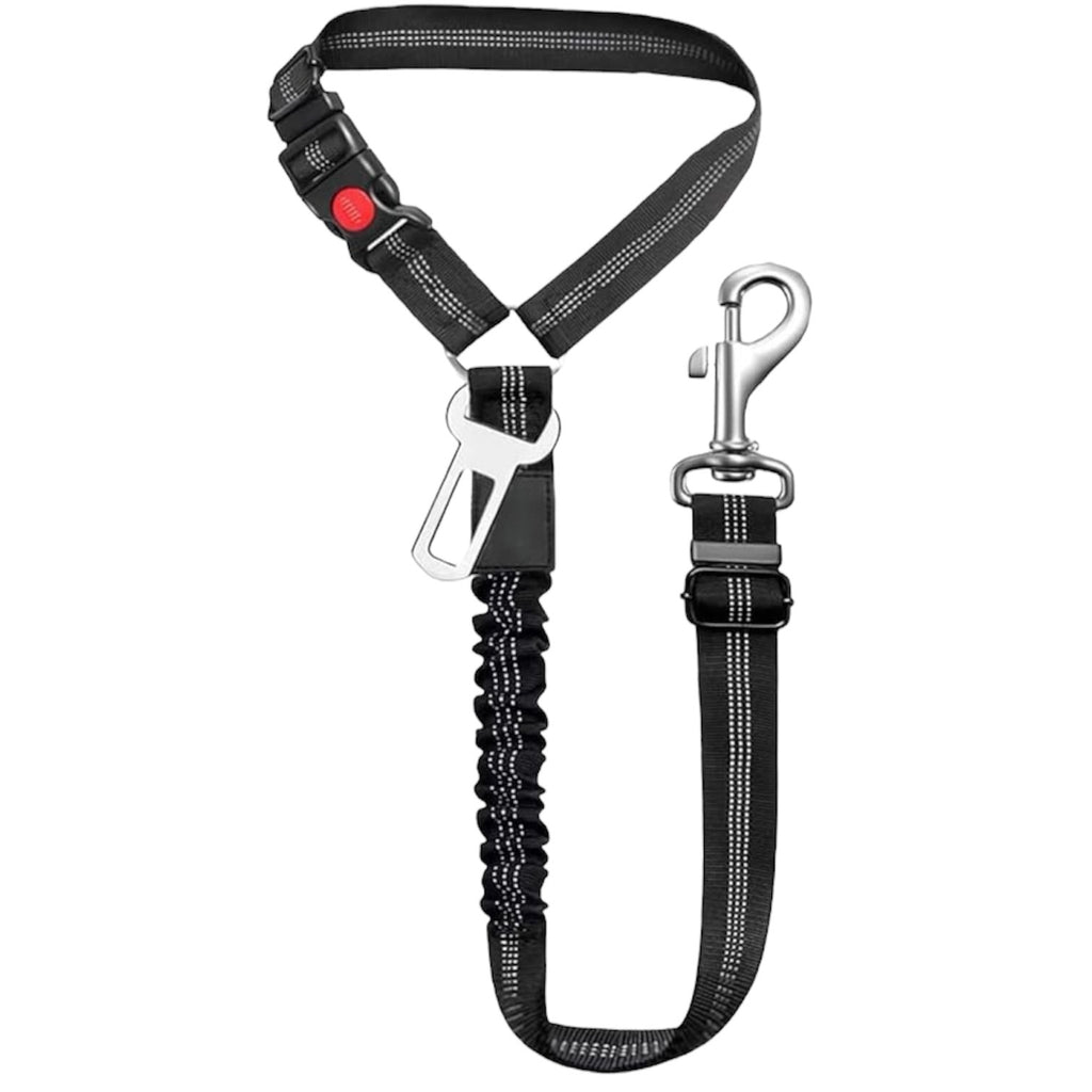 2 in 1 Dog Car Seatbelts with Anti-Shock Elastic Bungee Buffer