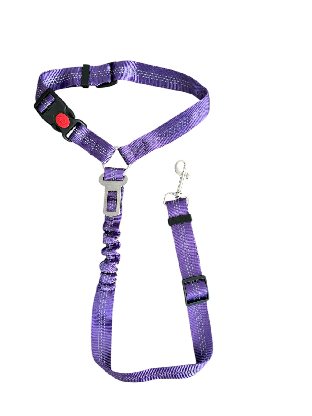 2 in 1 Dog Car Seatbelts with Anti-Shock Elastic Bungee Buffer