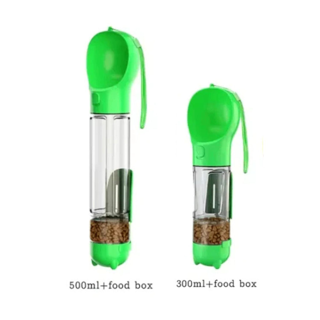 3-in-1 Portable Dog Water Bottle and Food Dispenser