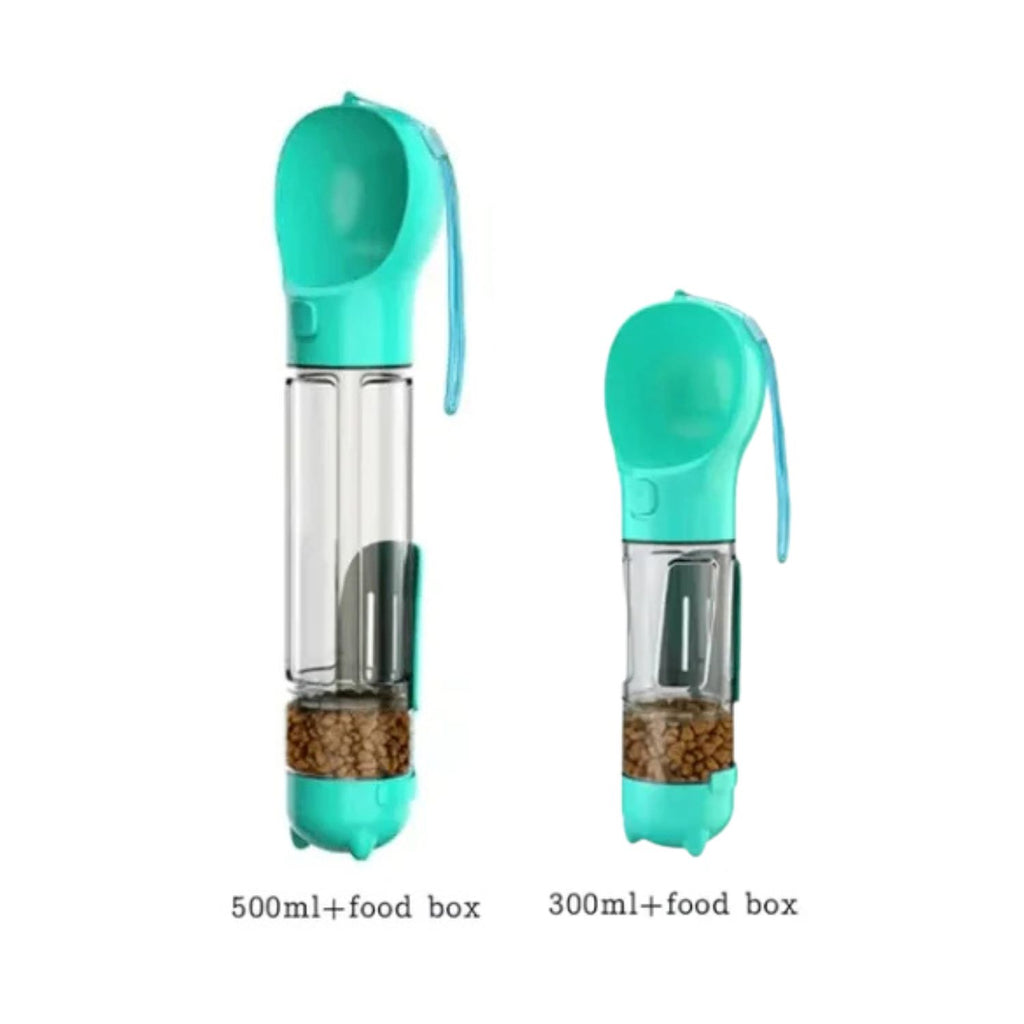 3-in-1 Portable Dog Water Bottle and Food Dispenser