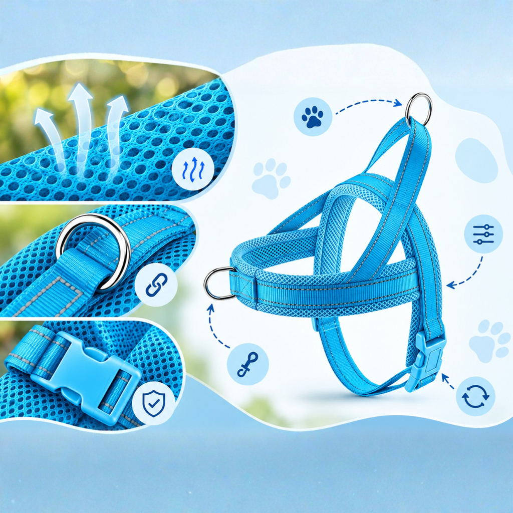 Adjustable Reflective Dog Harness