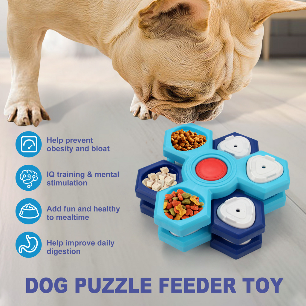 Smart Dog Puzzle Feeder Toy - Adjustable Difficulty Levels 1 to 4