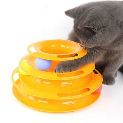 4-Tier Feline Fun Puzzle Tower