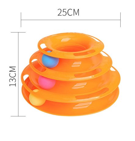 4-Tier Feline Fun Puzzle Tower