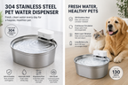 Smart Stainless Steel Pet Water Fountain