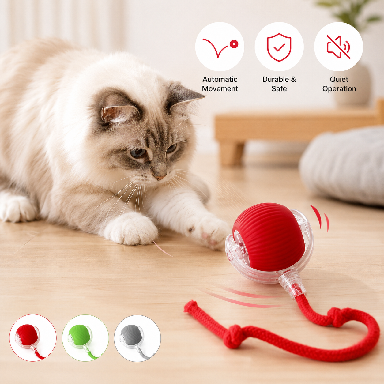 Automatic Interactive Cat Teaser Ball