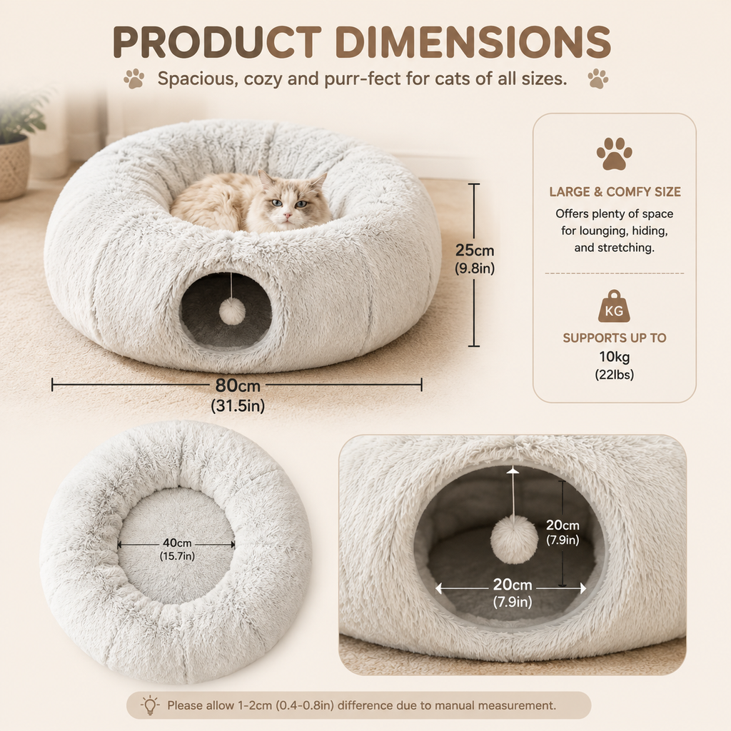 2-In-1 Cat Bed & Tunnel
