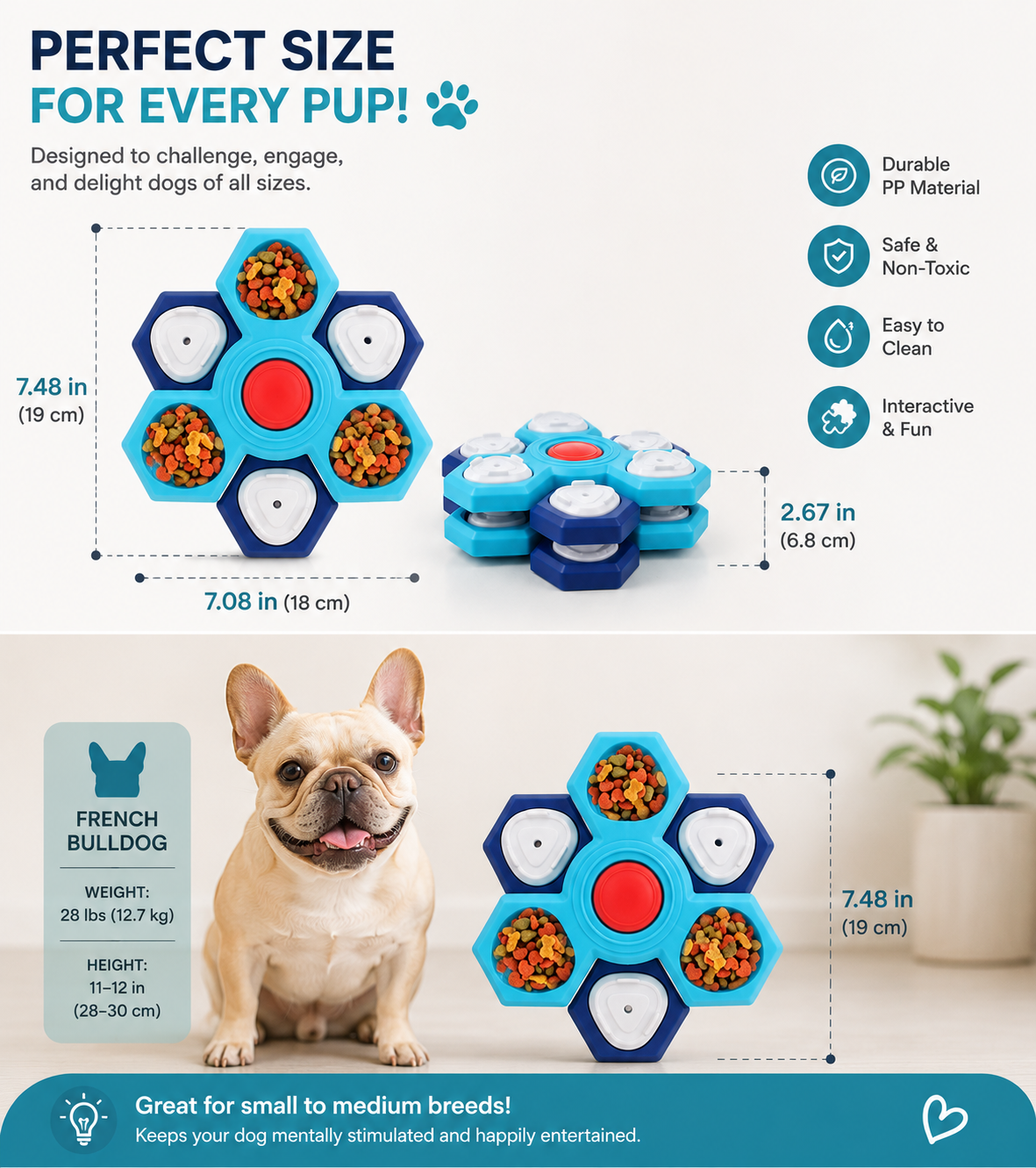 Spin & Snack Interactive Dog Puzzle Feeder