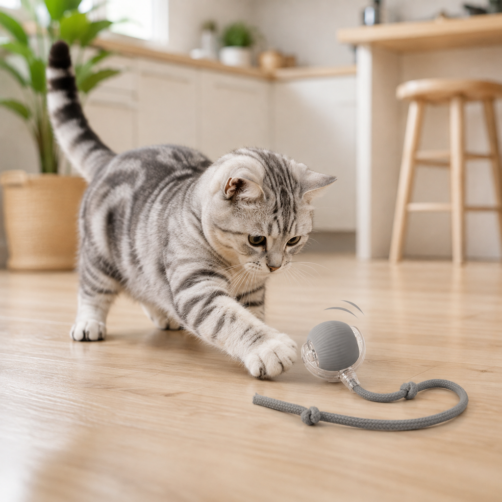 Automatic Interactive Cat Teaser Ball