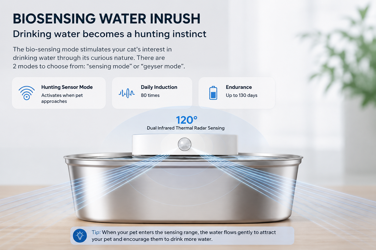 Smart Stainless Steel Pet Water Fountain