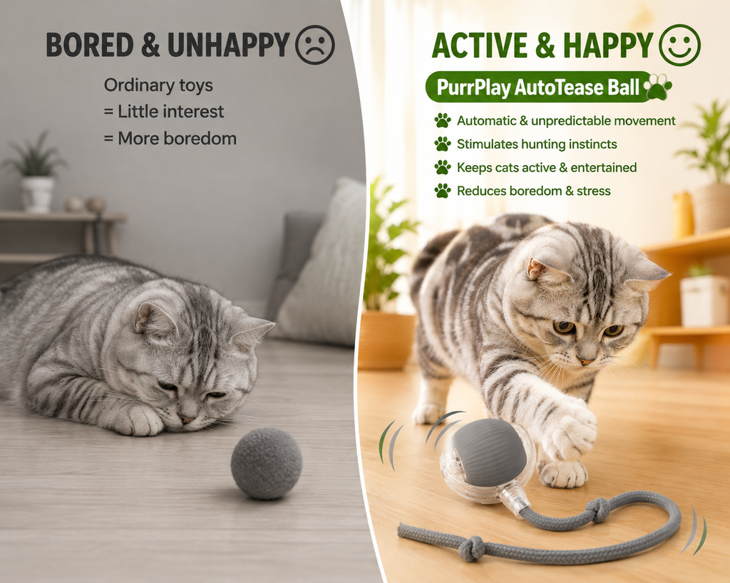 Automatic Interactive Cat Teaser Ball