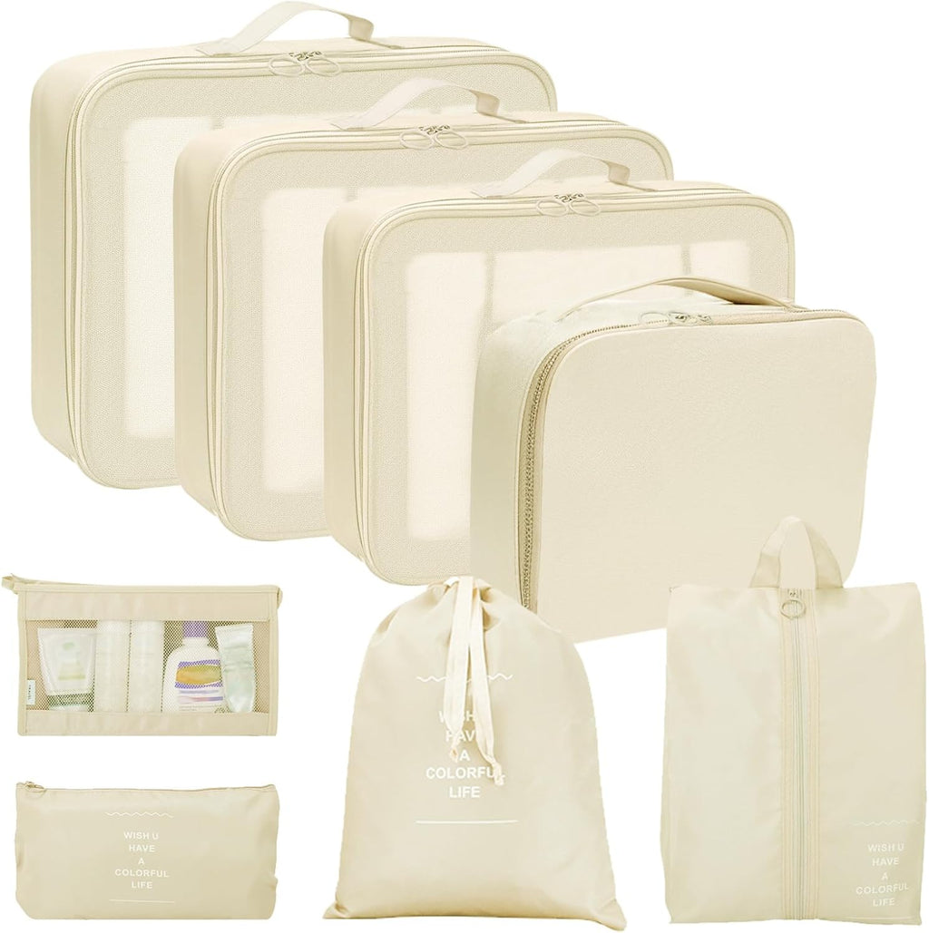 8-Piece Cube Travel Luggage Organizer Set