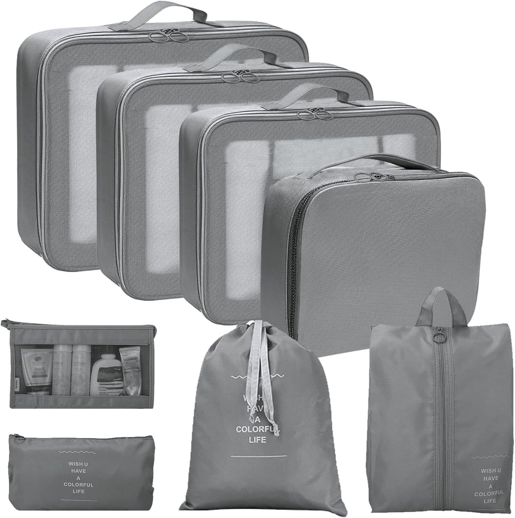 8-Piece Cube Travel Luggage Organizer Set